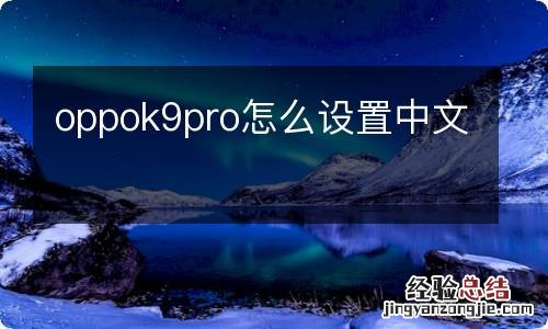 oppok9pro怎么设置中文