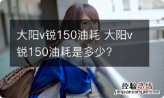 大阳v锐150油耗 大阳v锐150油耗是多少?