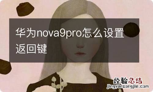 华为nova9pro怎么设置返回键