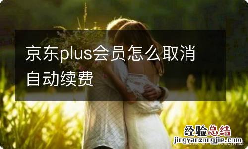 京东plus会员怎么取消自动续费