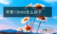 苹果13mini怎么插卡