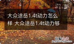 大众途岳1.4t动力怎么样 大众途岳1.4t动力够用吗