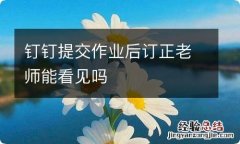 钉钉提交作业后订正老师能看见吗