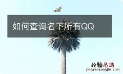 如何查询名下所有QQ