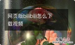 网页版bilibili怎么下载视频