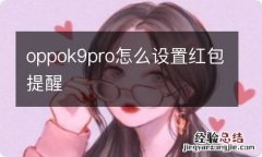 oppok9pro怎么设置红包提醒