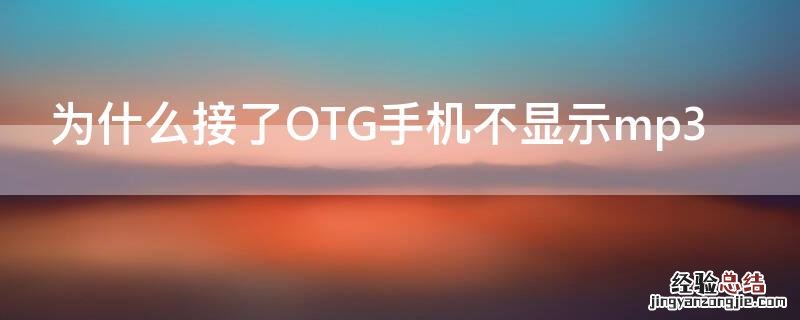 为什么接了OTG手机不显示mp3