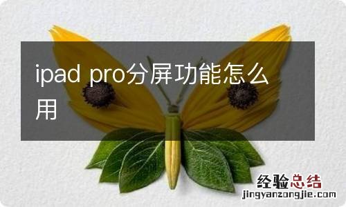 ipad pro分屏功能怎么用