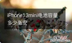 iPhone13mini电池容量多少毫安