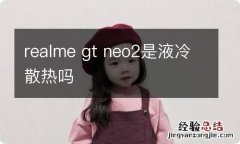 realme gt neo2是液冷散热吗