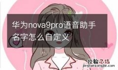 华为nova9pro语音助手名字怎么自定义