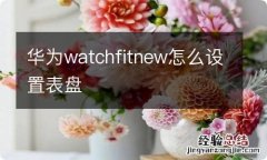 华为watchfitnew怎么设置表盘