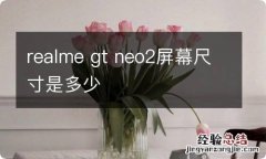 realme gt neo2屏幕尺寸是多少