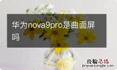 华为nova9pro是曲面屏吗