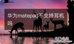 华为matepad不支持耳机吗