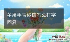 苹果手表微信怎么打字回复