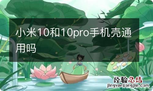 小米10和10pro手机壳通用吗