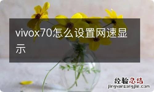 vivox70怎么设置网速显示