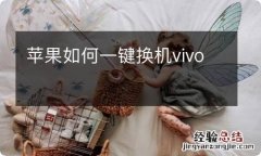 苹果如何一键换机vivo