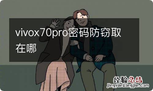 vivox70pro密码防窃取在哪