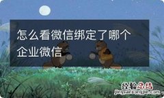 怎么看微信绑定了哪个企业微信