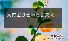 支付宝钱管家怎么关闭