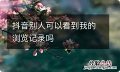 抖音别人可以看到我的浏览记录吗