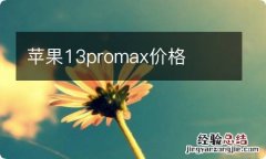 苹果13promax价格