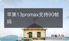 苹果13promax支持90帧吗