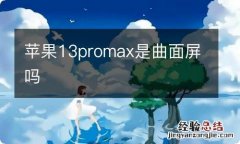 苹果13promax是曲面屏吗