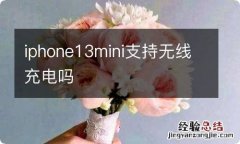 iphone13mini支持无线充电吗