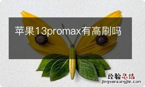 苹果13promax有高刷吗