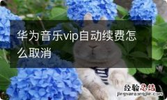 华为音乐vip自动续费怎么取消