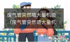 废气管突然喷大量机油能继续开吗 废气管突然喷大量机油