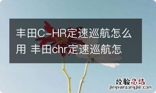 丰田C-HR定速巡航怎么用 丰田chr定速巡航怎么用?丰田奕泽定速巡航开关图解