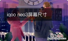 iqoo neo3屏幕尺寸