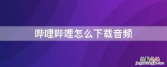 哔哩哔哩怎么下载音频 哔哩哔哩怎么下载音频?