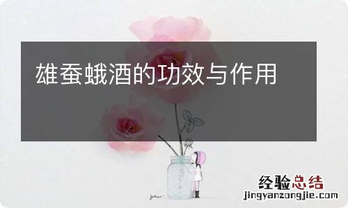 雄蚕蛾酒的功效与作用