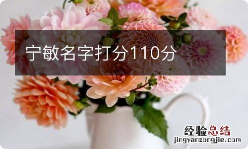 宁敏名字打分110分