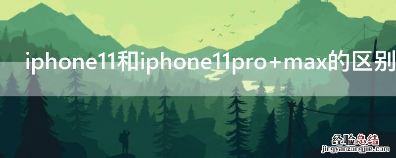 iPhone11和iPhone11pro