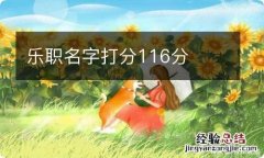 乐职名字打分116分