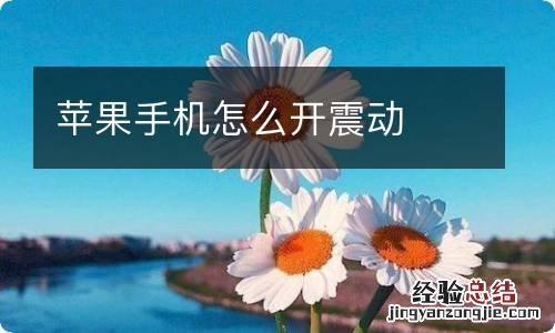 苹果手机怎么开震动