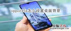 oppor15x怎么设置桌面背景