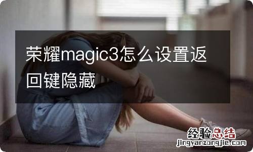 荣耀magic3怎么设置返回键隐藏