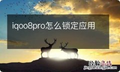 iqoo8pro怎么锁定应用