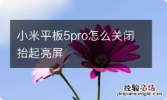 小米平板5pro怎么关闭抬起亮屏