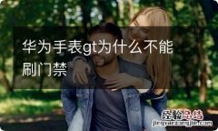 华为手表gt为什么不能刷门禁