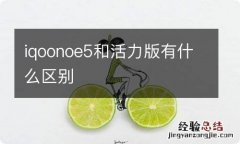 iqoonoe5和活力版有什么区别