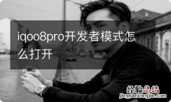 iqoo8pro开发者模式怎么打开