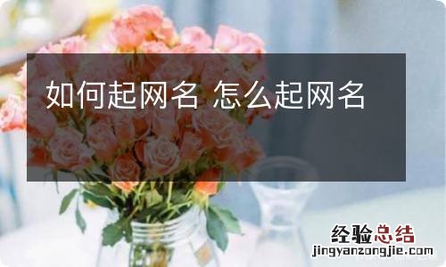 如何起网名 怎么起网名